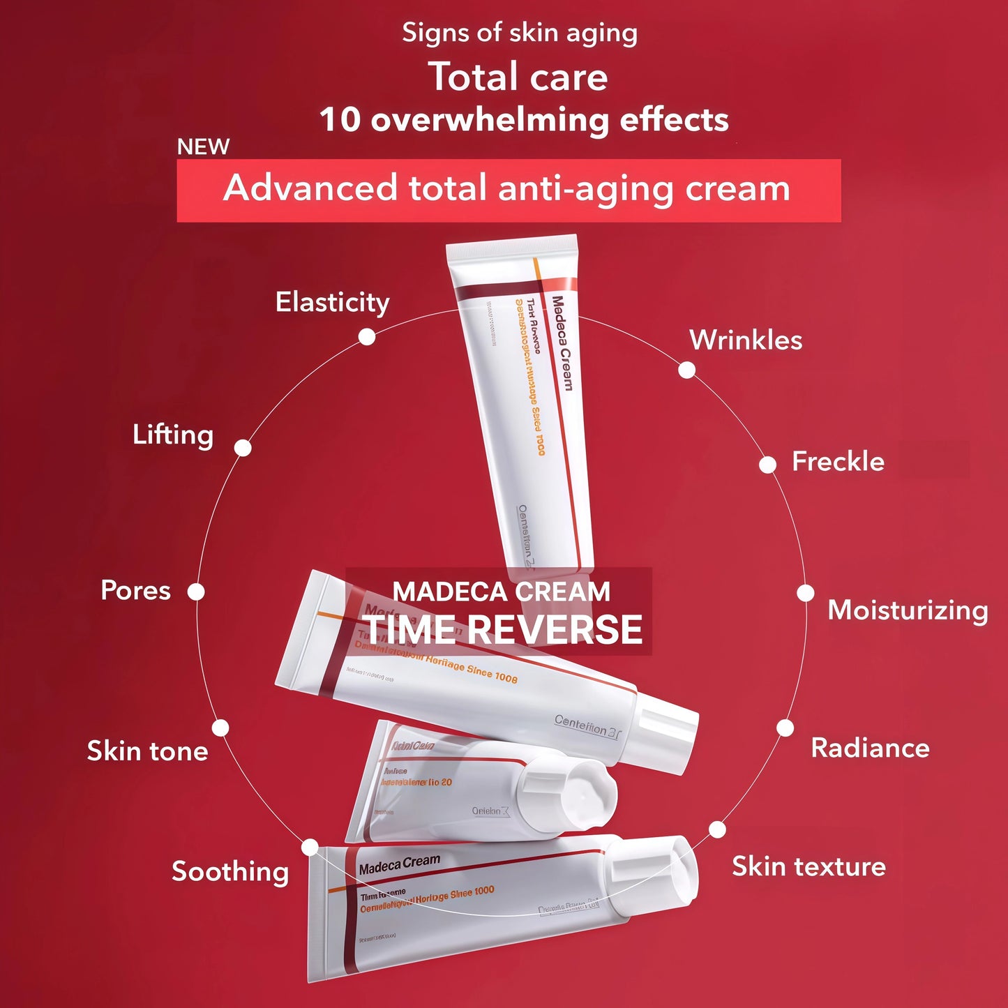 CENTELLIAN 24 Madeca Cream Time Reverse - Korean Firming Face Moisturizer | Anti-Aging Formula with TECA and Centella for Elasticity, Deep Hydration and Skin Barrier Care, 1.69 fl oz